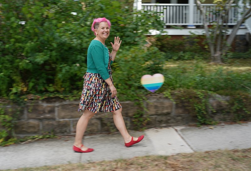 Shana Fulcher walking in Takoma Park
